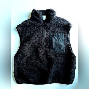 H&M Fleece Vest Black XS